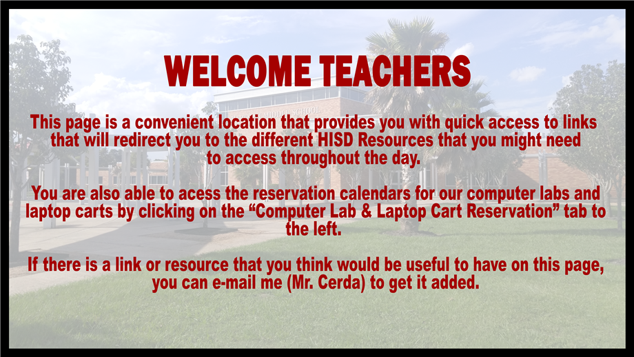 Teacher Resources Page 